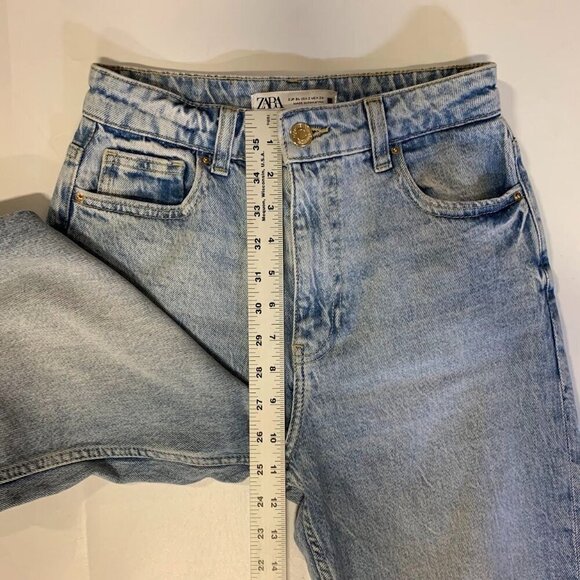 Zara Women's High Waist‎ Cotton Mom Classic 5 Pocket Jeans Size 2 - Picture 14 of 15